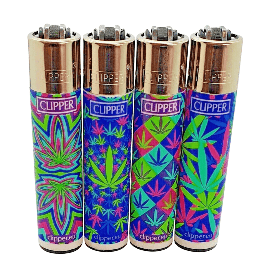 Clipper Lighters-Psychedelic Leaf Series Assorted Vape Superstore  Saskatchewan Canada