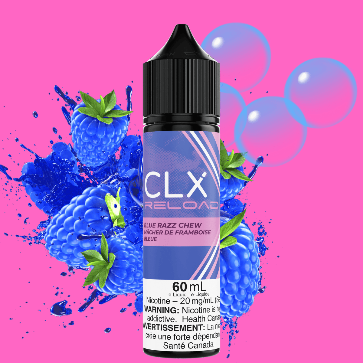CLX Reload 60ml Salt-Blue Razz Chew 60ml / 20mg Vape Superstore  Saskatchewan Canada