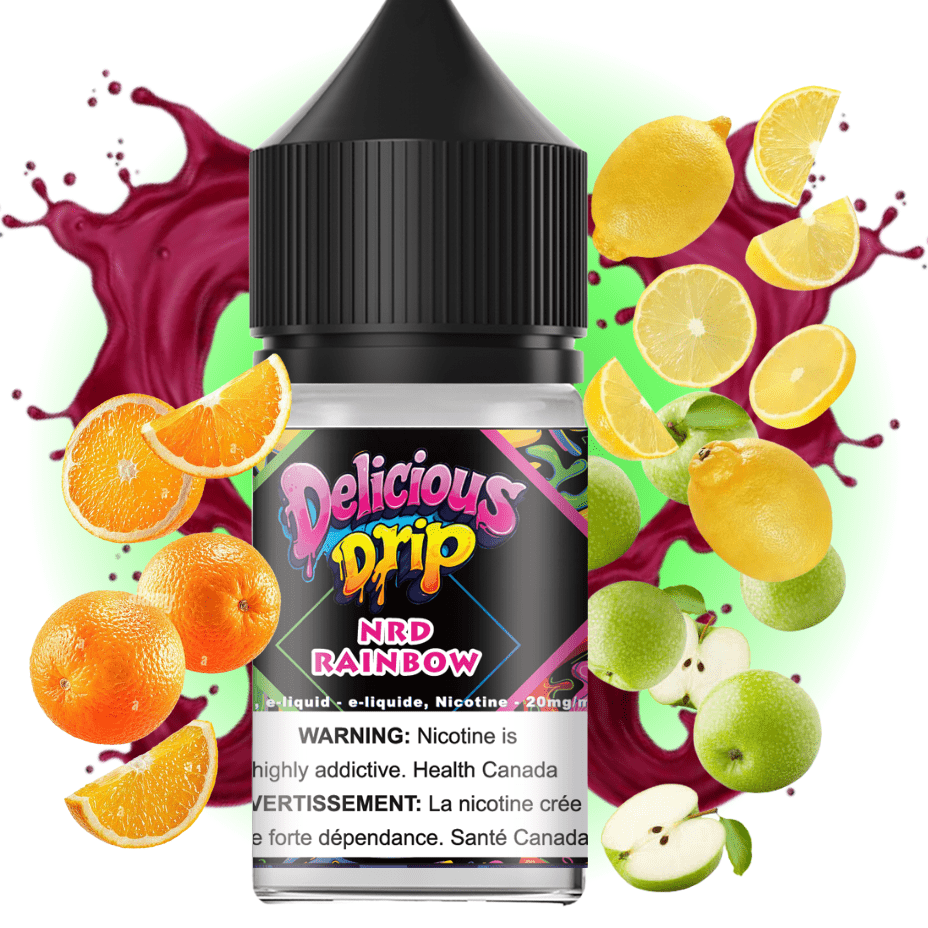 Delicious Drip Salt-NRD Rainbow 30ml / 20mg Vapexcape Vape and Bong Shop Regina Saskatchewan