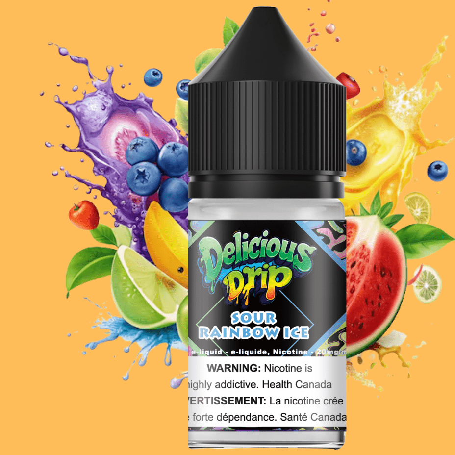 Delicious Drip Salt-Sour Rainbow Ice 30ml / 20mg Vapexcape Vape and Bong Shop Regina Saskatchewan