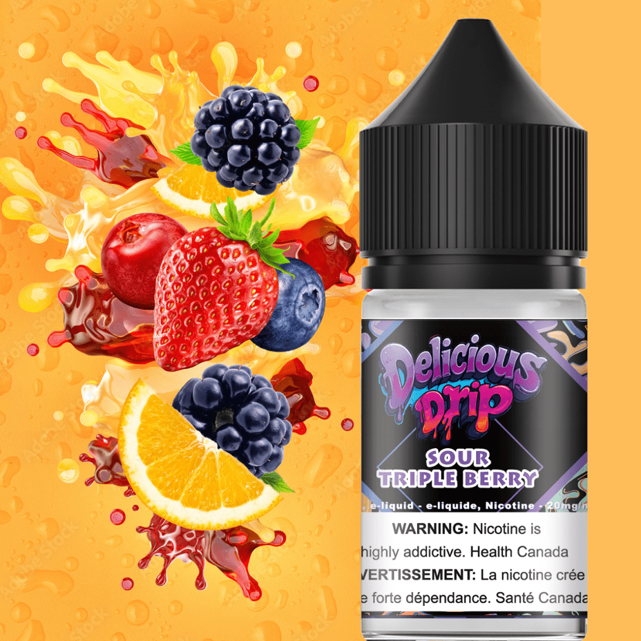 Delicious Drip Salt-Sour Triple Berry 30ml / 20mg Vape Superstore  Saskatchewan Canada