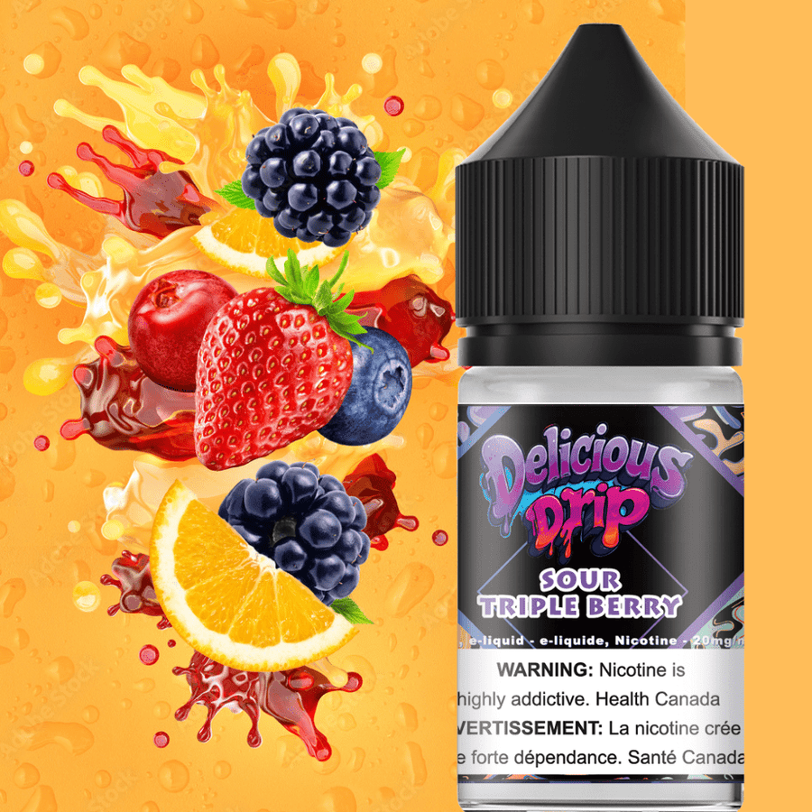 Delicious Drip Salt-Sour Triple Berry 30ml / 20mg Vape Superstore  Saskatchewan Canada