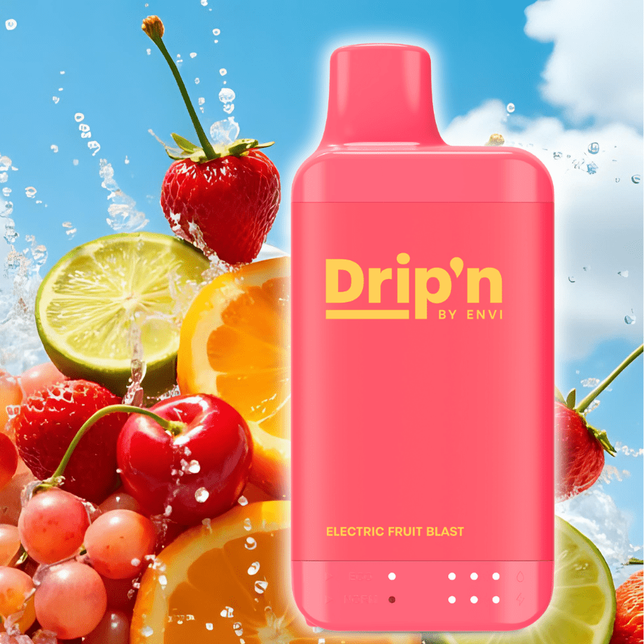 Drip'n by Envi 16K Disposable Vape - Electric Fruit Blast 8ml / 16000 Puffs / 20mg Vape Superstore  Saskatchewan Canada