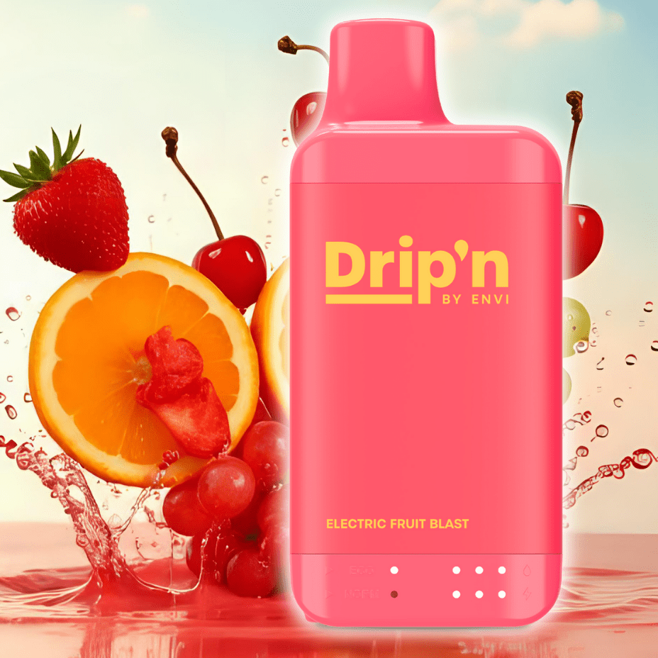 Drip'n by Envi 16K Disposable Vape - Electric Fruit Blast 8ml / 16000 Puffs / 20mg Vape Superstore  Saskatchewan Canada