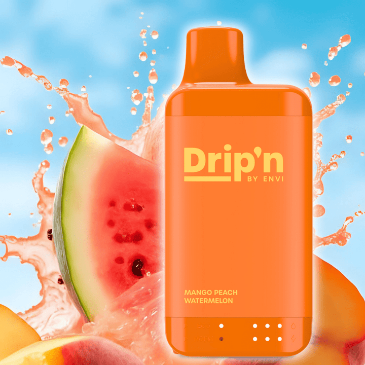 Drip'n by Envi 16K Disposable Vape - Mango Peach Watermelon 20mg / 8mL / 16000 Puffs Vape Superstore  Saskatchewan Canada