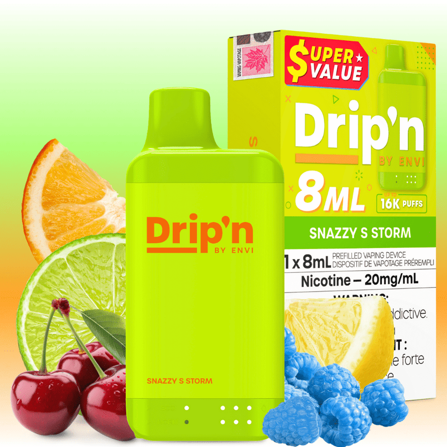 Drip'n by Envi 16K Disposable Vape - Snazzy S Storm Vape Superstore  Saskatchewan Canada