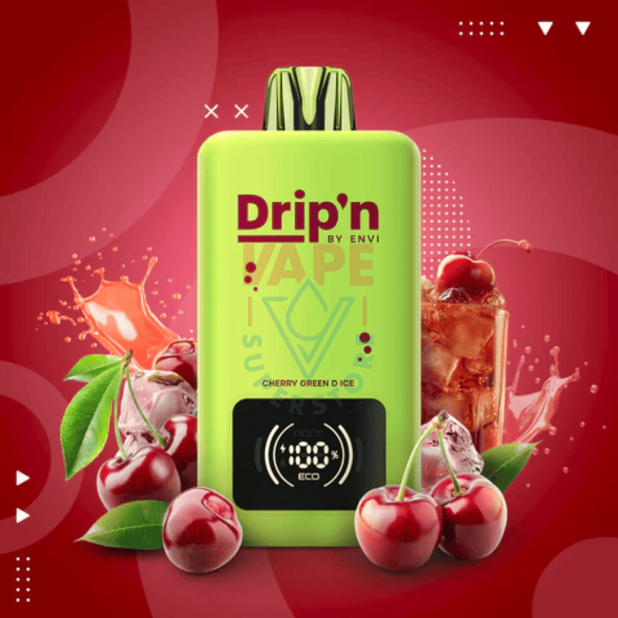 Drip'n by Envi 70K Disposable Vape - Cherry Green D Ice Vape Superstore  Saskatchewan Canada