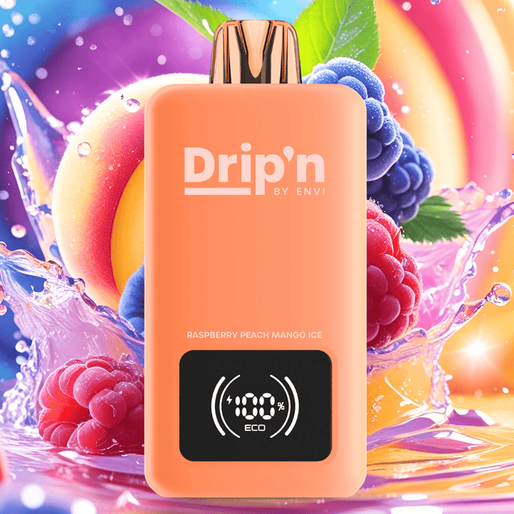 Drip'n by Envi 70K Disposable Vape - Peach Blue Razz Ice 26mL / 70000 Puffs / 20mg Vape Superstore  Saskatchewan Canada