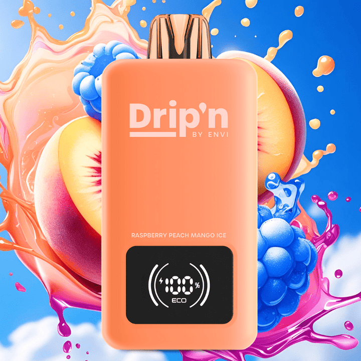 Drip'n by Envi 70K Disposable Vape - Peach Blue Razz Ice 26mL / 70000 Puffs / 20mg Vape Superstore  Saskatchewan Canada