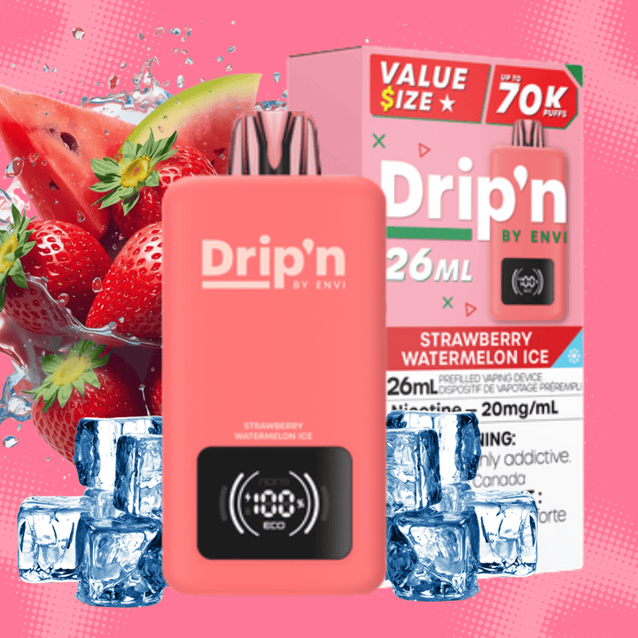 Drip'n by Envi 70K Disposable Vape - Strawberry Watermelon Ice Vape Superstore  Saskatchewan Canada
