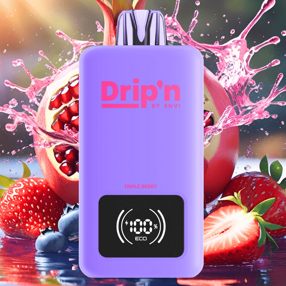 Drip'n by Envi 70K Disposable Vape - Triple Berry 26mL / 70000 Puffs / 20mg Vapexcape Vape and Bong Shop Regina Saskatchewan