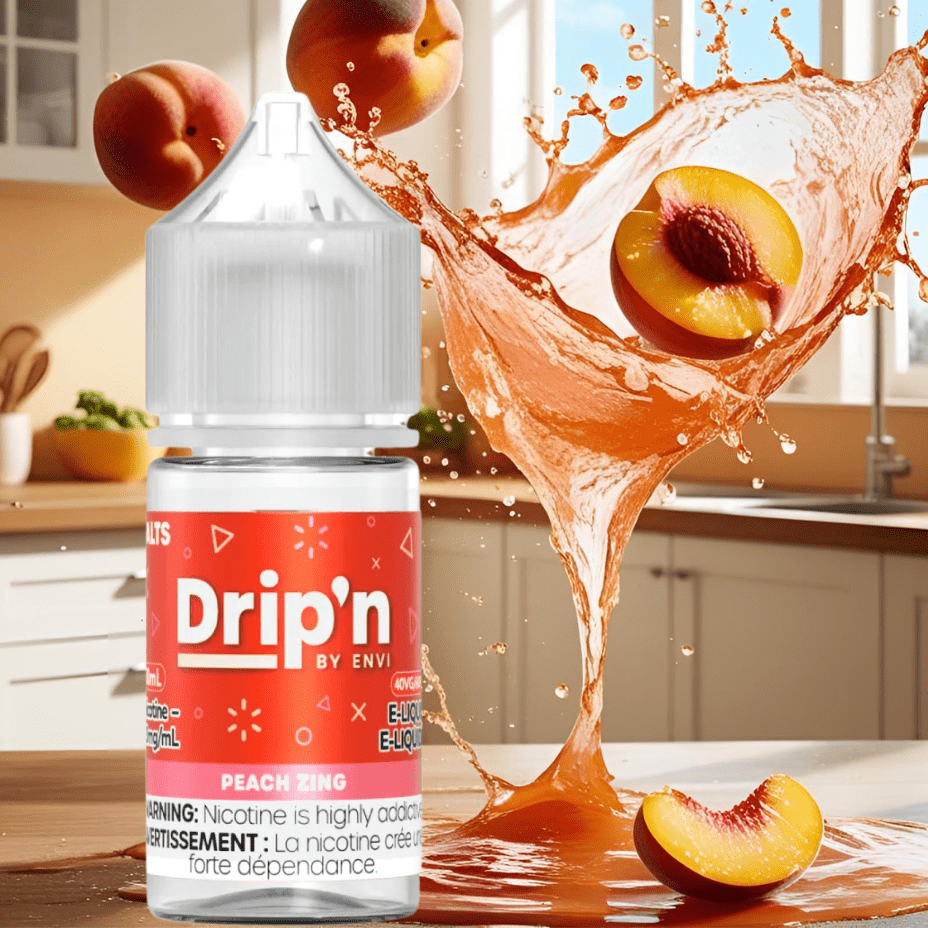 Drip'n by Envi Classics Salt-Peach Zing Vape Superstore  Saskatchewan Canada