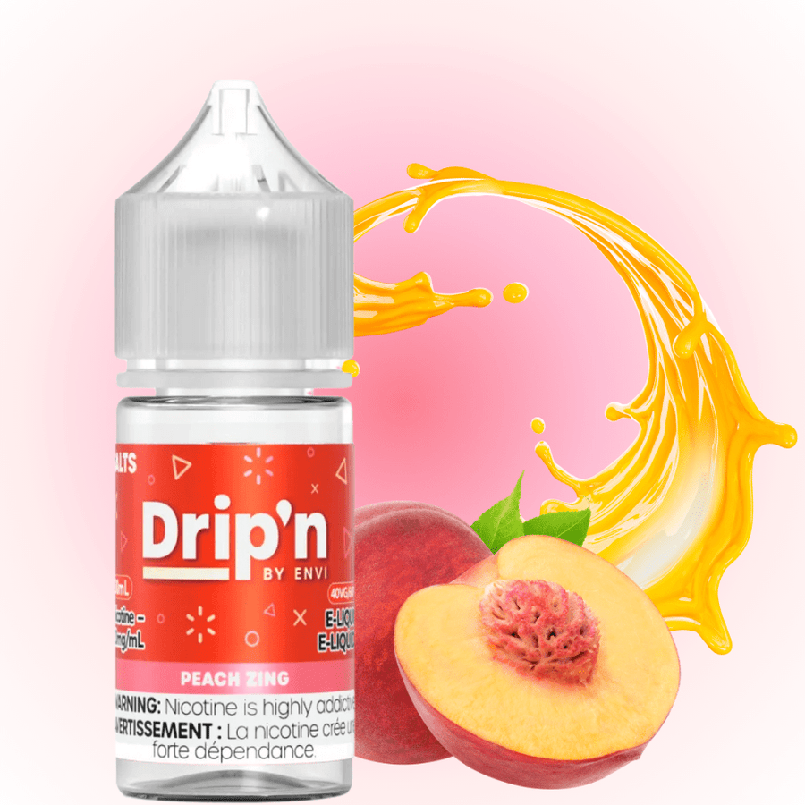 Drip'n by Envi Classics Salt-Peach Zing Vape Superstore  Saskatchewan Canada