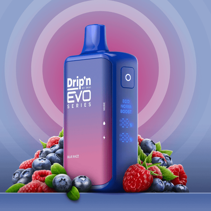 Drip'n by Envi EVO 28k Disposable Vape-Blue Razz 28000 Puffs / 20mg Vape Superstore  Saskatchewan Canada