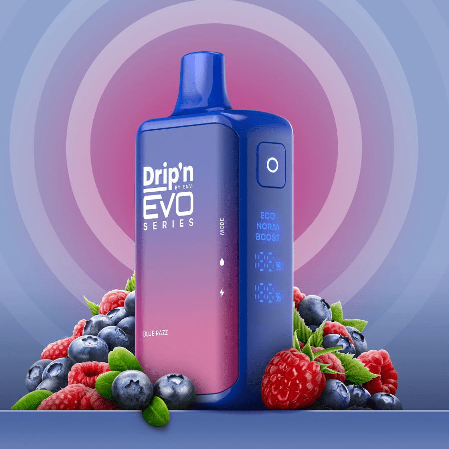 Drip'n by Envi EVO 28k Disposable Vape-Blue Razz 28000 Puffs / 20mg Vape Superstore  Saskatchewan Canada