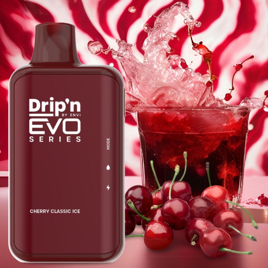 Drip'n by Envi EVO 28k Disposable Vape-Cherry Classic 28000 Puffs / 20mg Vape Superstore  Saskatchewan Canada