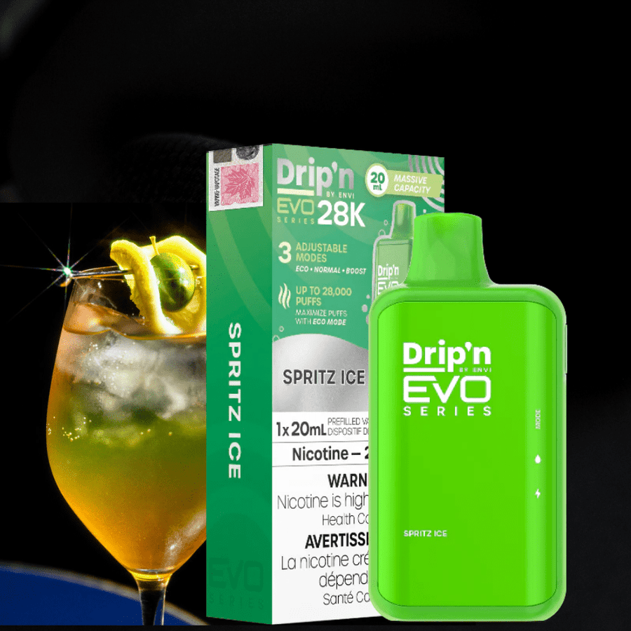 Drip'n by Envi EVO 28k Disposable Vape-Spritz Ice 28000 Puffs / 20mg Vape Superstore  Saskatchewan Canada