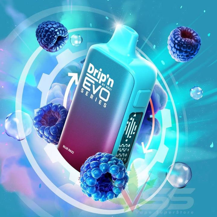 Drip'n by Envi Evo 63K Disposable Vape - Blue Razz Vape Superstore  Saskatchewan Canada