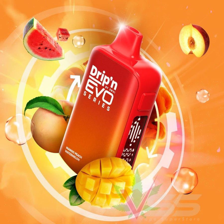 Drip'n by Envi Evo 63K Disposable Vape - Mango Peach Watermelon Vape Superstore  Saskatchewan Canada