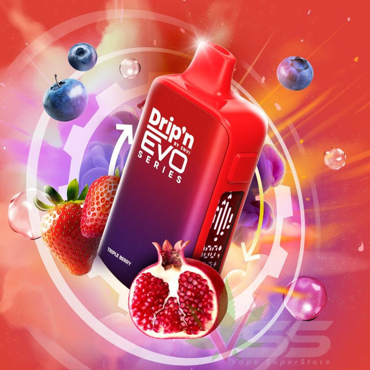 Drip'n by Envi Evo 63K Disposable Vape - Triple Berry Vape Superstore  Saskatchewan Canada