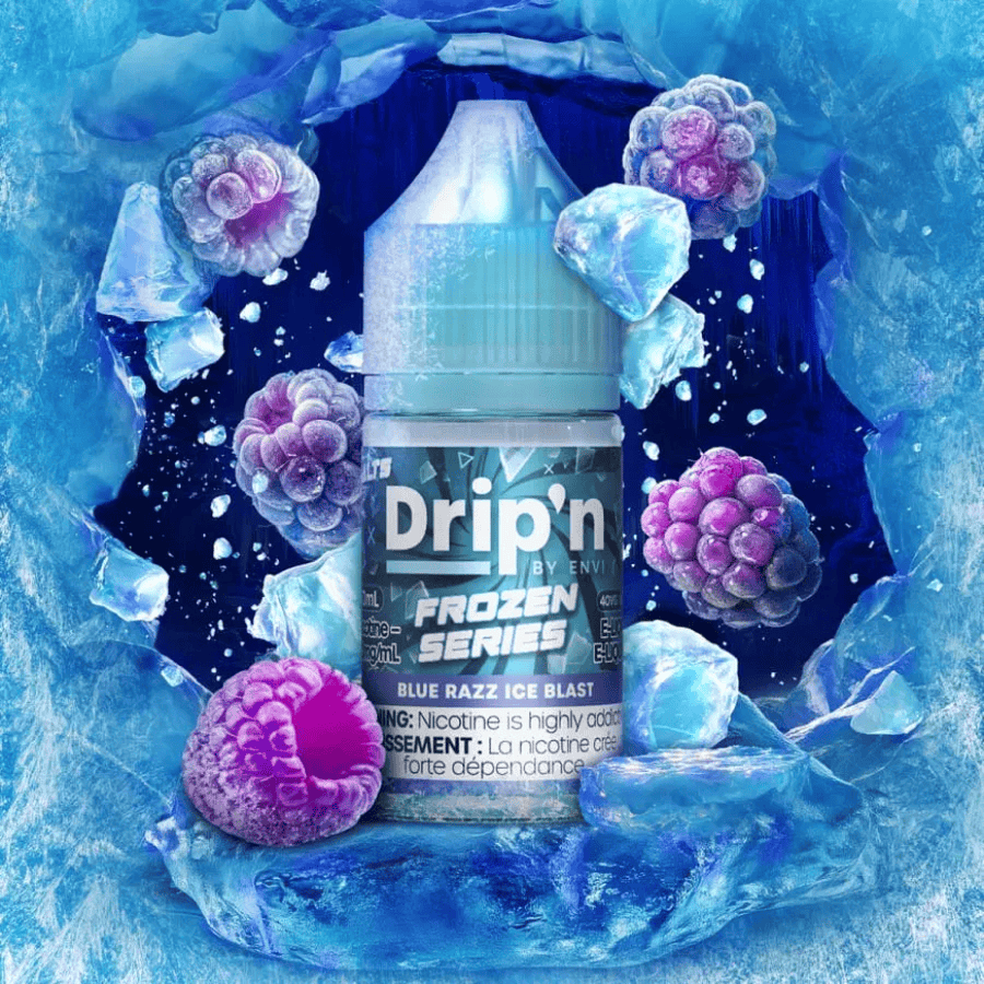 Drip'n by Envi Frozen Salt-Blue Razz Ice Blast 20mg Vape Superstore  Saskatchewan Canada