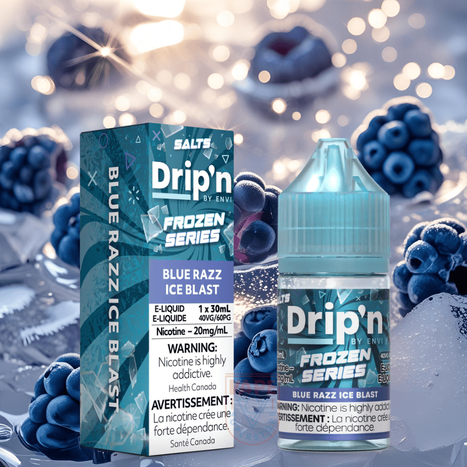 Drip'n by Envi Frozen Salt-Blue Razz Ice Blast 20mg Vape Superstore  Saskatchewan Canada