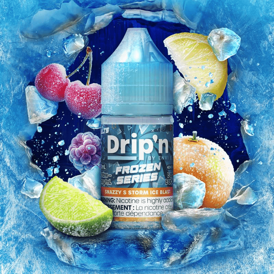 Drip'n by Envi Frozen Salt-Snazzy S Storm ICED Vapexcape Vape and Bong Shop Regina Saskatchewan