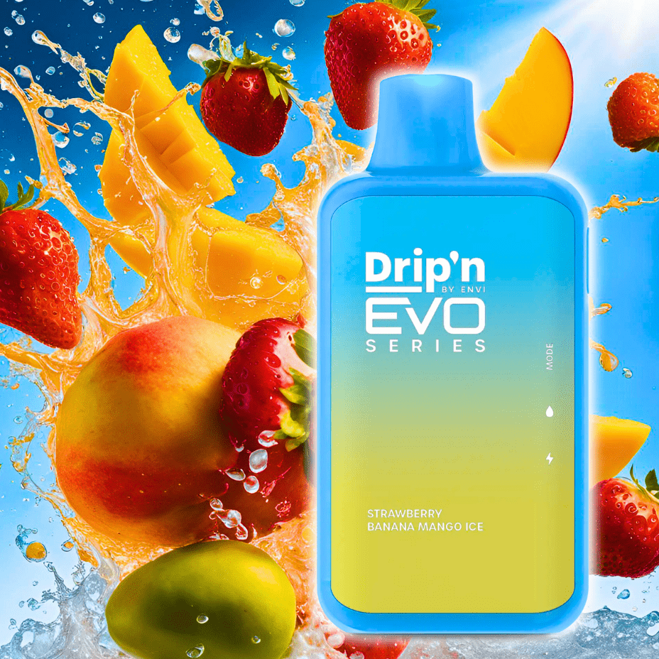 Drip'n Envi EVO 28k Disposable Vape-Strawberry Banana Mango 28000 Puffs / 20mg Vape Superstore  Saskatchewan Canada