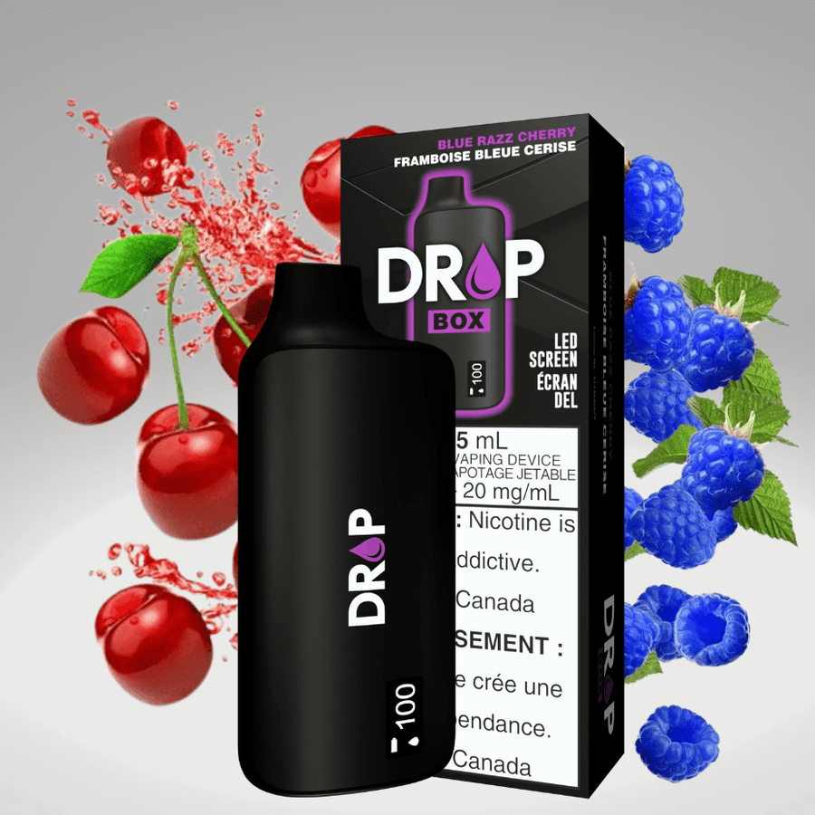 Drop Box 8500 Disposable Vape-Blue Razz Cherry 15ml / 8500Puffs Vape Superstore  Saskatchewan Canada