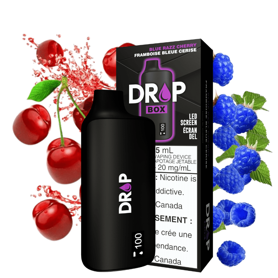 Drop Box 8500 Disposable Vape-Blue Razz Cherry 15ml / 8500Puffs Vape Superstore  Saskatchewan Canada