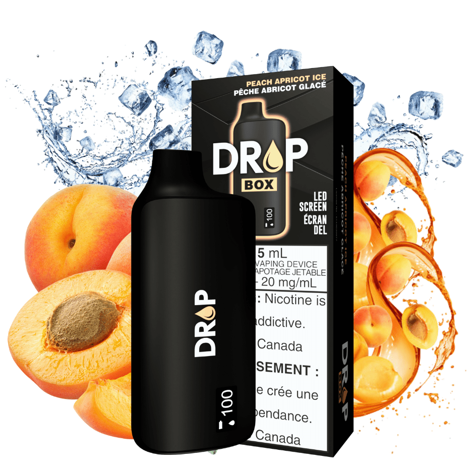 Drop Box 8500 Disposable Vape-Peach Apricot Ice 15ml / 8500Puffs Vapexcape Vape and Bong Shop Regina Saskatchewan