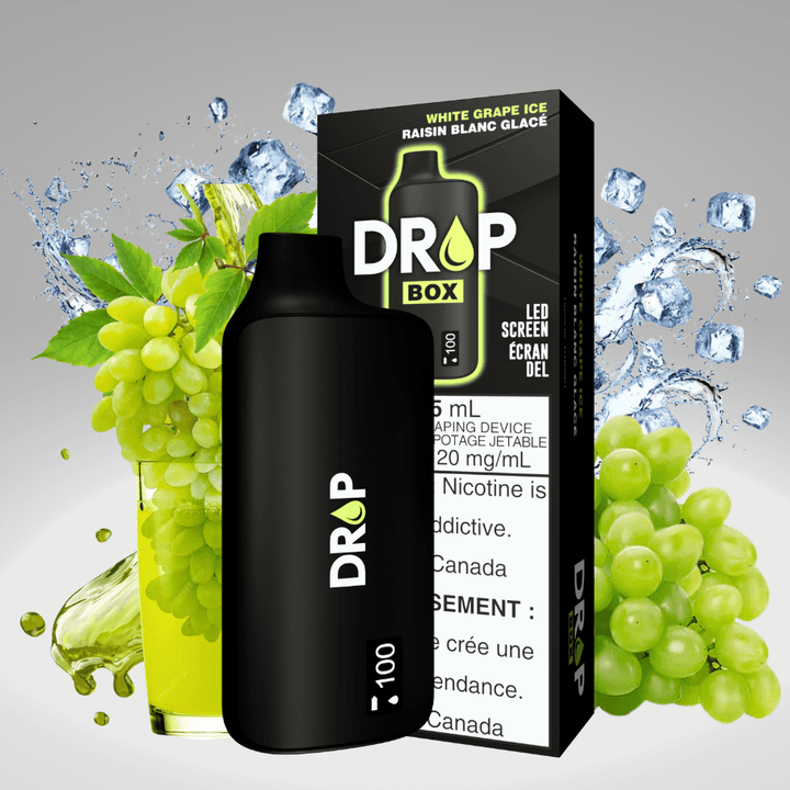 Drop Box 8500 Disposable Vape-White Grape Ice 15ml / 8500Puffs Vape Superstore  Saskatchewan Canada