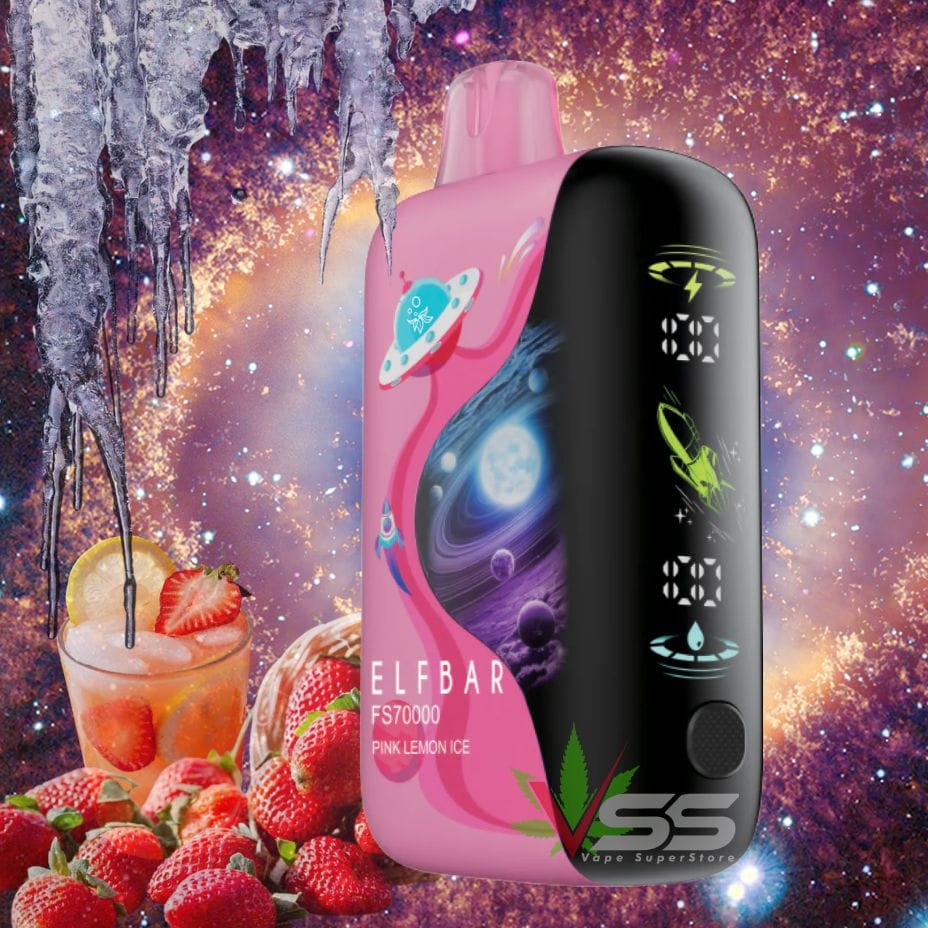 ELFBAR FS70K Disposable Vape - Pink Lemon Ice 20mL / 70000 Puffs / 20mg Vape Superstore  Saskatchewan Canada
