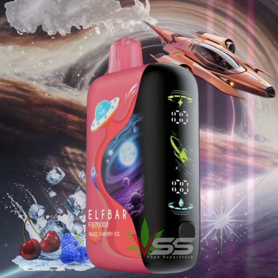 ELFBAR FS70K Disposable Vape - Razz Cherry Ice 20mL / 70000 Puffs / 20mg Vape Superstore  Saskatchewan Canada