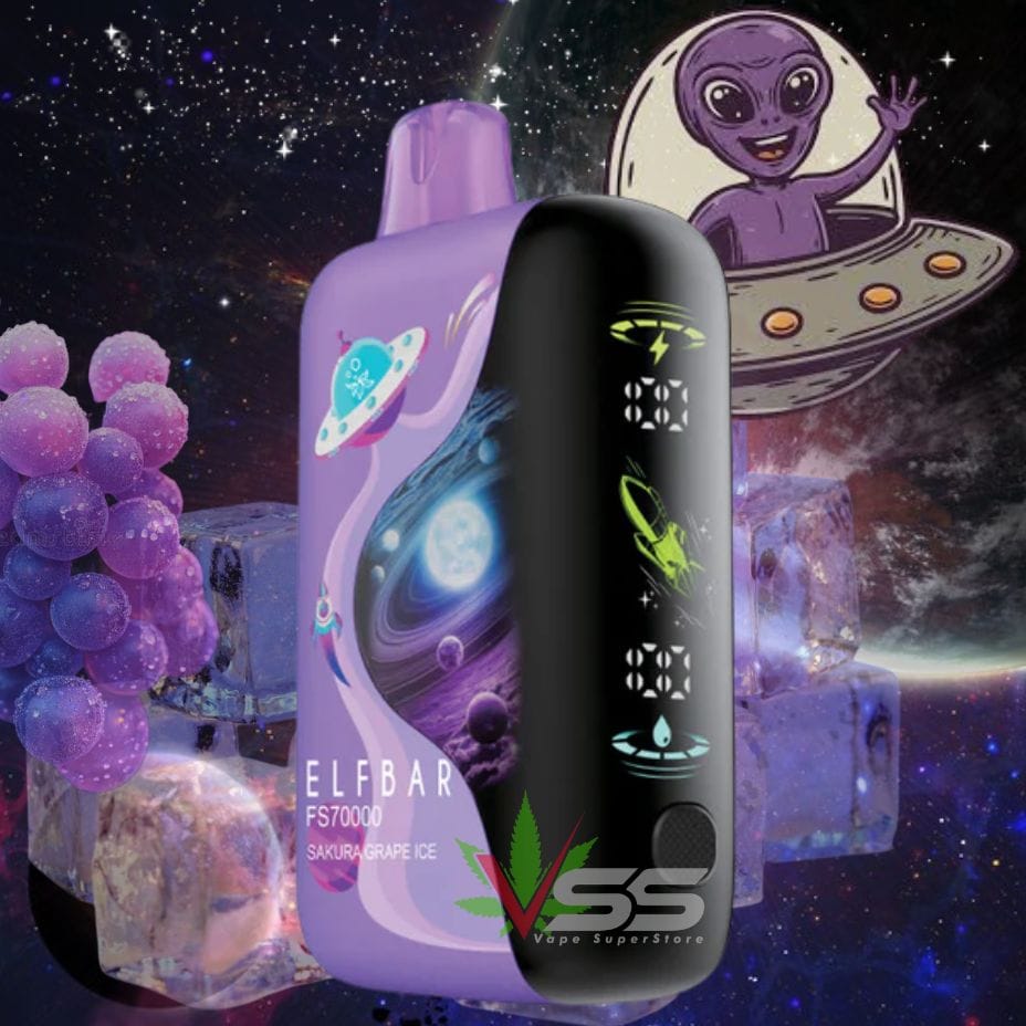 ELFBAR FS70K Disposable Vape - Sakura Grape Ice 20mL / 70000 Puffs / 20mg Vape Superstore  Saskatchewan Canada