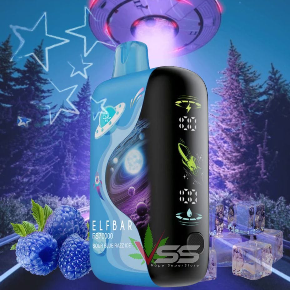 ELFBAR FS70K Disposable Vape - Sour Blue Razz Ice 20mL / 70000 Puffs / 20mg Vape Superstore  Saskatchewan Canada
