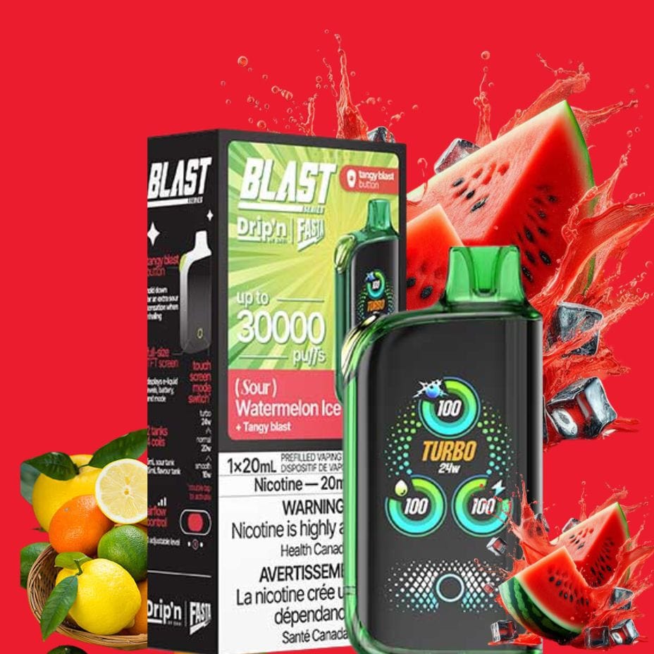 Envi Drip'n x Fasta Blast 30K Disposable Vape-Sour Watermelon Ice 30000 Puffs Vape Superstore  Saskatchewan Canada