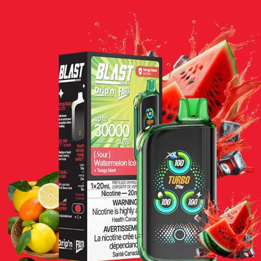 Envi Drip'n x Fasta Blast 30K Disposable Vape-Sour Watermelon Ice 30000 Puffs Vape Superstore  Saskatchewan Canada