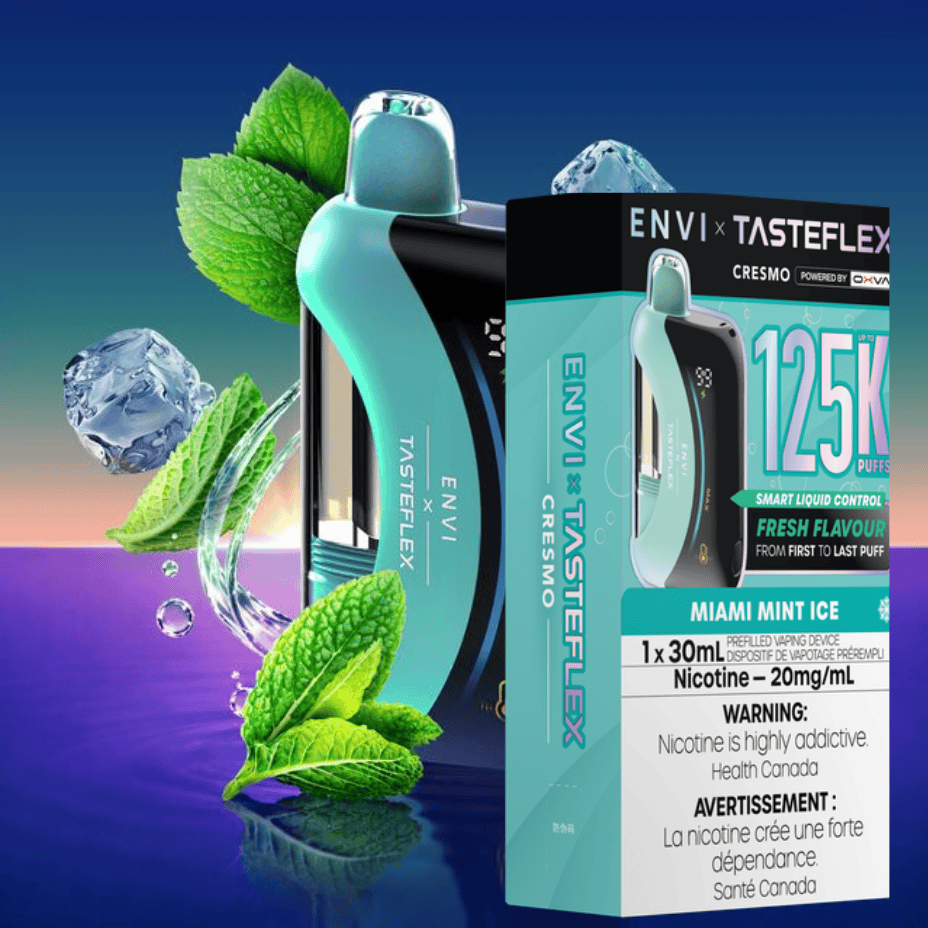 ENVI x Tasteflex Cresmo 125k Disposable Vape - Miami Mint Ice Vape Superstore  Saskatchewan Canada