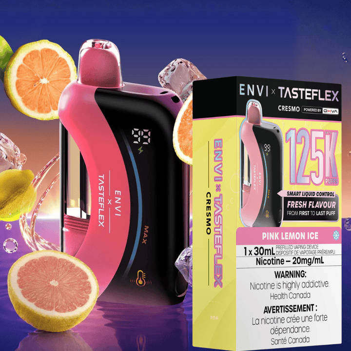 ENVI x Tasteflex Cresmo 125k Disposable Vape - Pink Lemon Ice Vape Superstore  Saskatchewan Canada