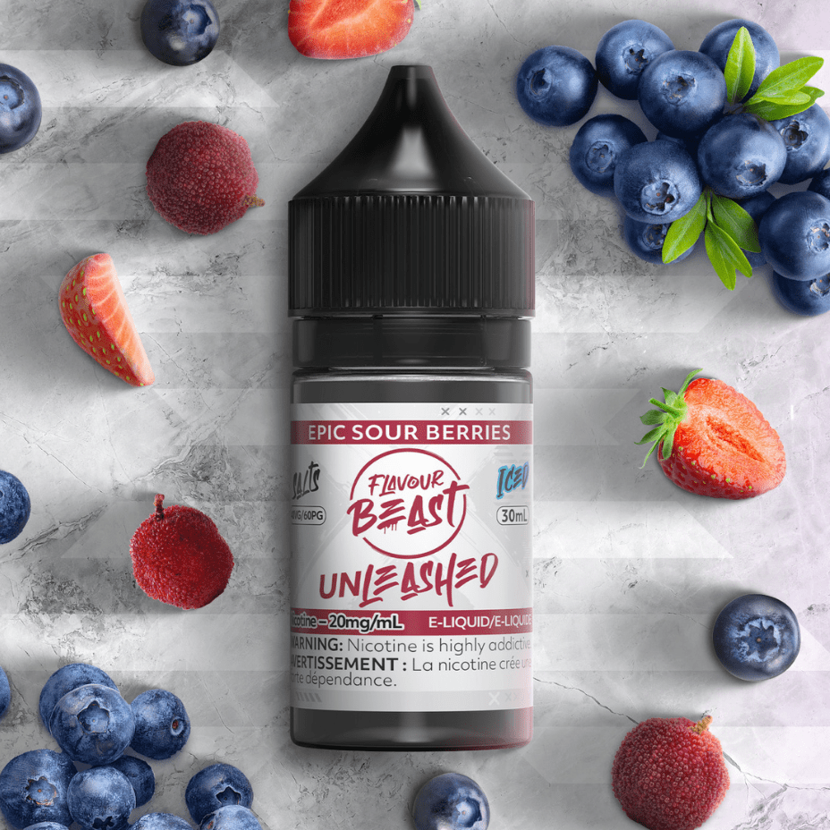 Epic Sour Berries Salts By Flavour Beast Unleashed E-liquid 30ml / 20mg Vape Superstore  Saskatchewan Canada