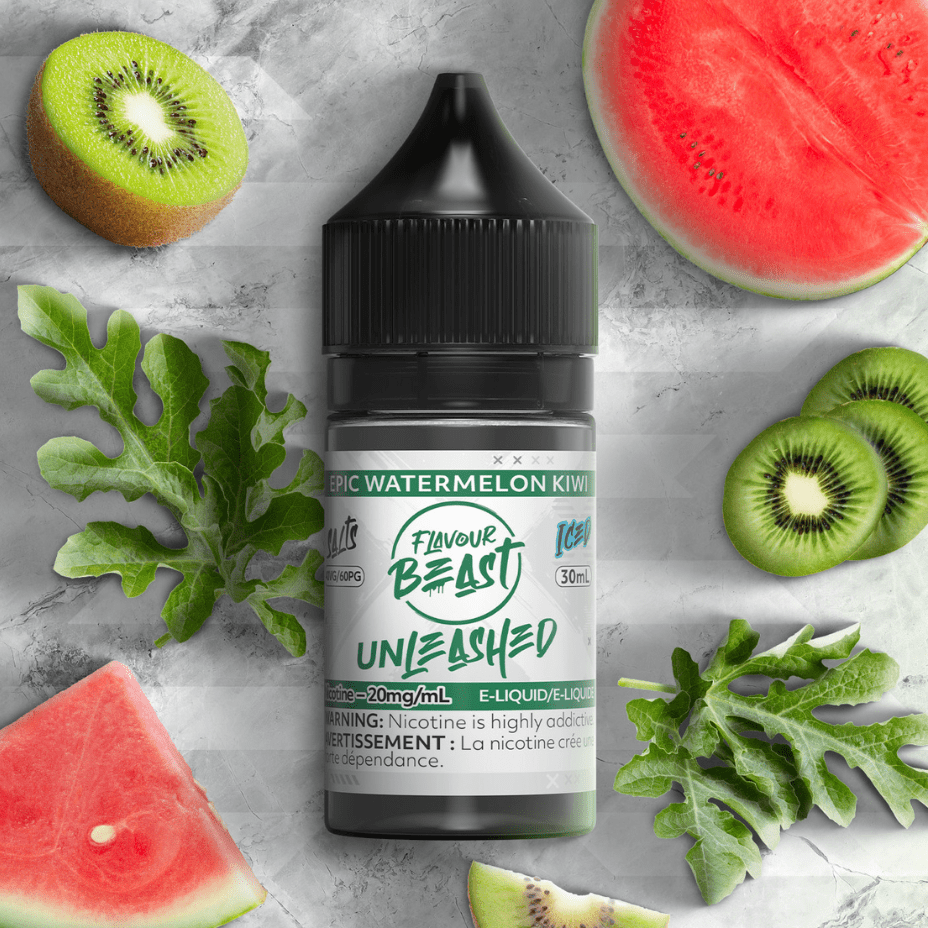 Epic Watermelon Kiwi Salts By Flavour Beast Unleashed E-liquid 30ml / 20mg Vape Superstore  Saskatchewan Canada
