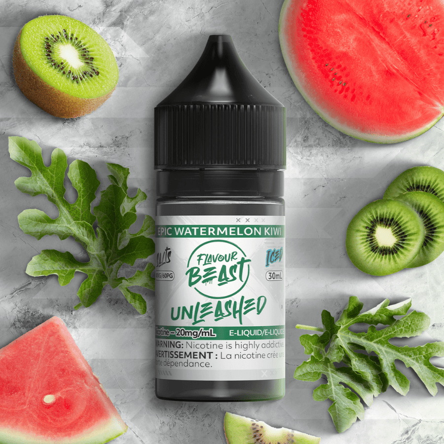 Epic Watermelon Kiwi Salts By Flavour Beast Unleashed E-liquid 30ml / 20mg Vape Superstore  Saskatchewan Canada