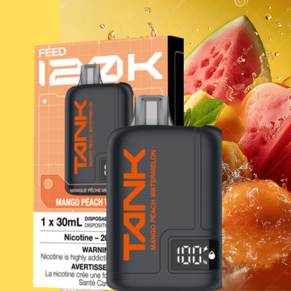 Feed Tank 120k Disposable Vape-Mango Peach Watermelon Vape Superstore  Saskatchewan Canada