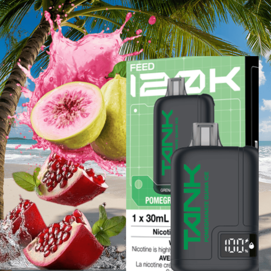 Feed Tank 120k Disposable Vape-Pomegranate Guava Ice Vape Superstore  Saskatchewan Canada