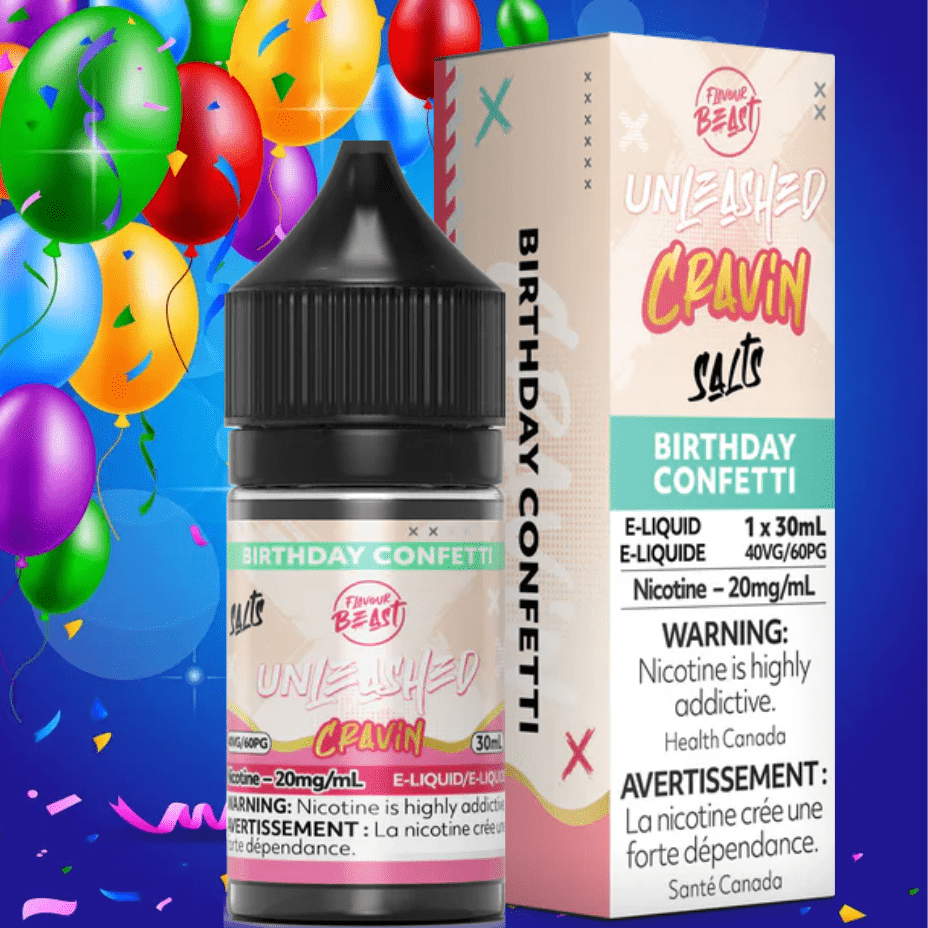 Flavor Beast Unleashed Cravin Salts-Birthday Confetti 30ml / 20mg Vape Superstore  Saskatchewan Canada