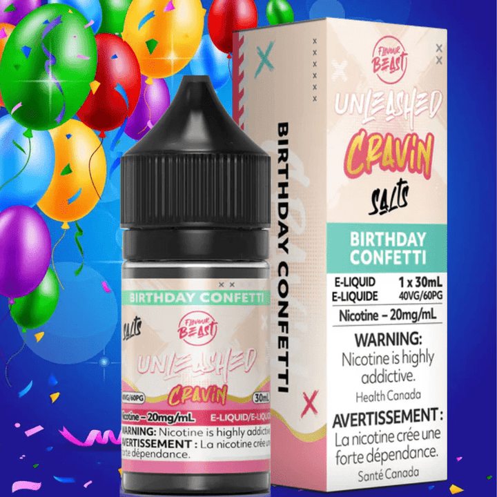 Flavor Beast Unleashed Cravin Salts-Birthday Confetti 30ml / 20mg Vape Superstore  Saskatchewan Canada