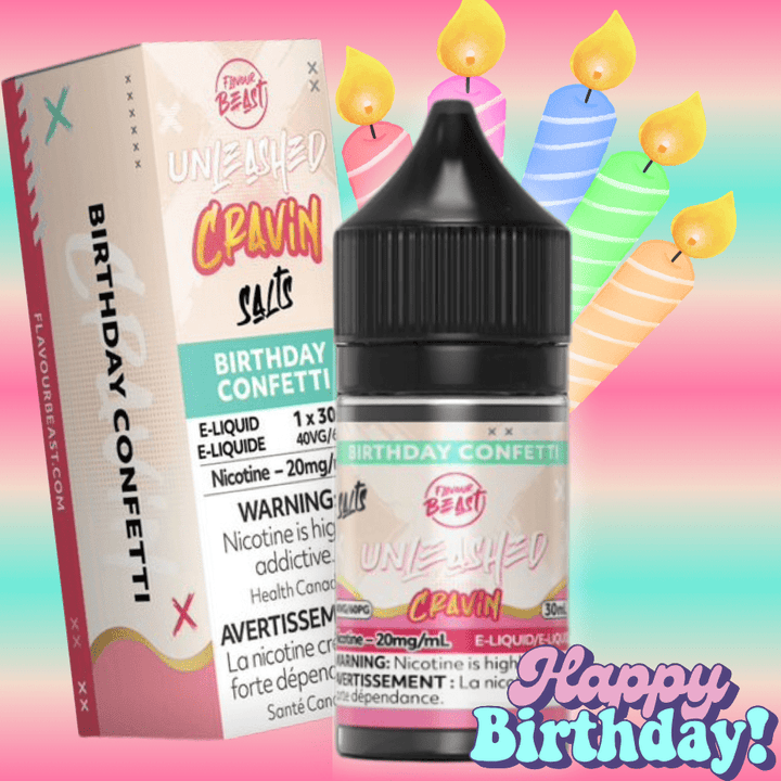 Flavor Beast Unleashed Cravin Salts-Birthday Confetti 30ml / 20mg Vape Superstore  Saskatchewan Canada