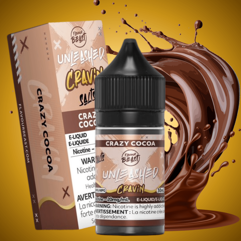 Flavor Beast Unleashed Cravin Salts-Crazy Cocoa - Regina Canada Vapexcape Vape SuperStore-Vape & Bong Shop Flavor Beast Unleashed Cravin Salts-Crazy Cocoa - Regina Canada Vapexcape Vape SuperStore-Vape & Bong Shop