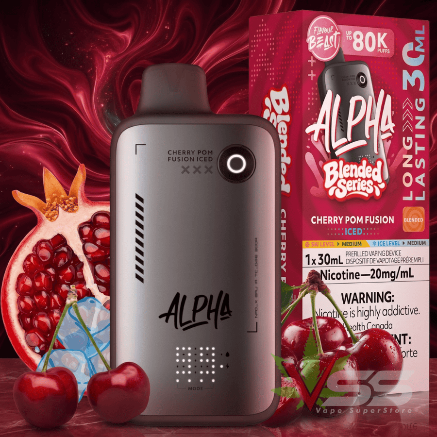 Flavour Beast Alpha 80K Disposable Vape-Cherry Pom Fusion Ice 80000 Puffs / 20mg Vape Superstore  Saskatchewan Canada